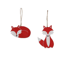 Ornament vos rood 2 assorti - l5xb0,5xh8,5cm