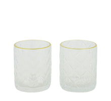 Tealight holder glass 8.5x8.5x10cm 2 Transparent mix