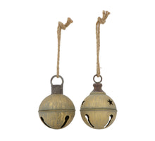 Bell zinc with hanger 10x10x14cm Mixed Antique gold