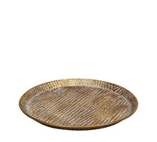 Tray round metal 58x58x4cm Gold