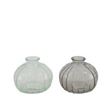 Vase glass 10.7x10.7x9cm 2 Mixed blue