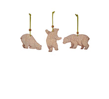 Ornament beer bruin 3 assorti - l14xh6cm