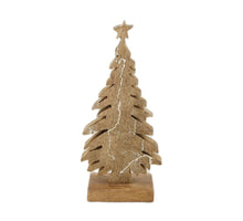 Tree mango wood 11x6x22cm Natural/White