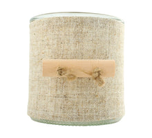 Tealight holder glass 10x11x10cm Beige