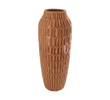 Vase ceramic 17x17x46cm Light brown