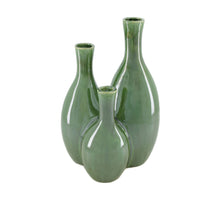 Vase ceramic 22x16.5x32.5cm Green