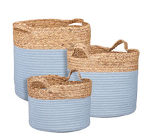 Torba mand rond l.blauw set van 3 - h32xd33cm