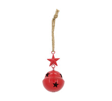Bell metal with hanger 8x8x16cm Red