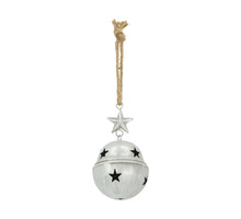 Bell metal with hanger 10x10x18cm Silver