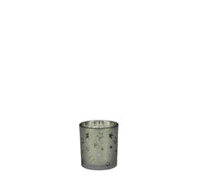 Green star tea light holder - h8xd7cm