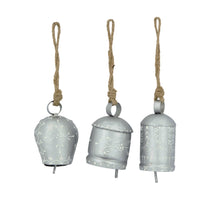 Bell metal with hanger 6x6x9cm Mixed Silver