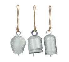 Bell metal with hanger 7x7x13cm Mixed Silver