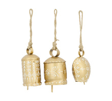 Bell metal with hanger 7x7x13cm Mixed Gold