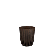 Lungo pot round d. brown FSC Mix - h17xd14cm