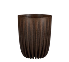 Lungo pot round d. brown FSC Mix - h30xd25cm