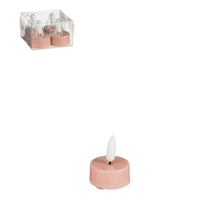 Tea light LED pink 4 pieces battery operated - h4.6xd3.8cm