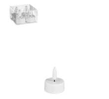Tea light LED white 4 pieces battery operated - h4.6xd3.8cm