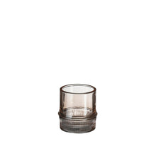 Tea light holder Pjotr glass - h8xd7.5cm