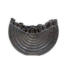 Vase ceramic 34.5x9x27.5cm Silver
