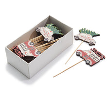 Wooden car pick 7cm 24pcs