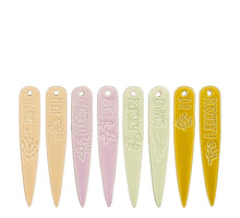 Tuinsteker kruiden lila beige l.groen oker 8 stuks - l2xb0,5