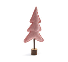Fabric tree on stand 14x35cm pink