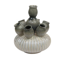 Vase ceramic 28x28x36cm White/Grey