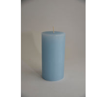 Kaars rustiek 140/70mm eisblau