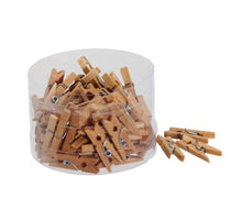 tube 72 wooden clips natural 2.5 cm