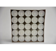 Tray a 50 nightlights kaarsen wit in kunststof cupje