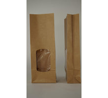 100 papieren zak 10+5,5x29cm 400ml met venster