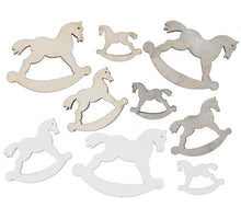 cb. 15 wooden horses/loose 3ass natural/grey/white 3/5/7cm