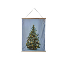 B.O. FLUWEEL DOEK KERSTBOOM 90x120CM MET 20LED WERKT OP 2xAA