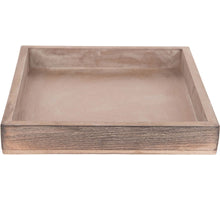 Tray mdf 20x20x3cm antique grey-wash