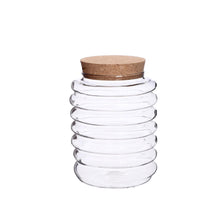 Terrarium Rib glass Ø11 h.14cm w.cork