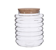 Terrarium Rib glass Ø13,5 h.16cm w.cork