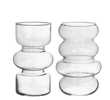 Twin glass vase Ø10 h.18 cm clear assortment