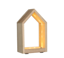 Wooden house LED 9x16xh26 cm