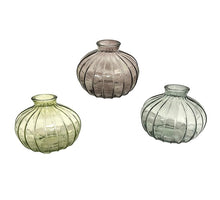 Vase Glass 3 assorted D10.7 H9cm