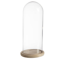 Stolp op houten plateau naturel (h)26,5x(d)12cm