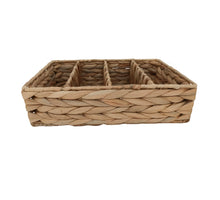 Storage Basket water hyacinth w/Divider 35x25x9cm Natural