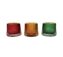 Tealight holder Castro Glass 3 assorti D8 H7cm