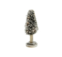 Tree with lights (excl. 2xAA Batterij) rattan Ø10x30cm flock