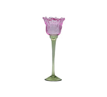 Tealight Holder Flor D9 H26cm Pink