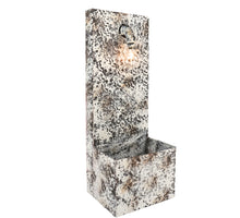 Bloempot met lamp LED op batterij 13x16x42 cm Metaal (excl. 2xAA batterij)