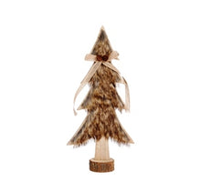 Tree Standing Fur Wood 12x5x27cm Brown