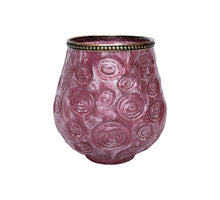 Tealight Holder Kaztal 19cm Purple - Glass