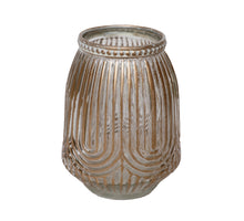 Tealight Holder Loag D9 H12cm Clear/Gold