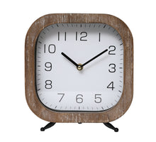 Table Clock Ibud 21x6x23cm Brown/White
