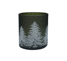 Tealight Holder Tree D7 H8cm Green/White